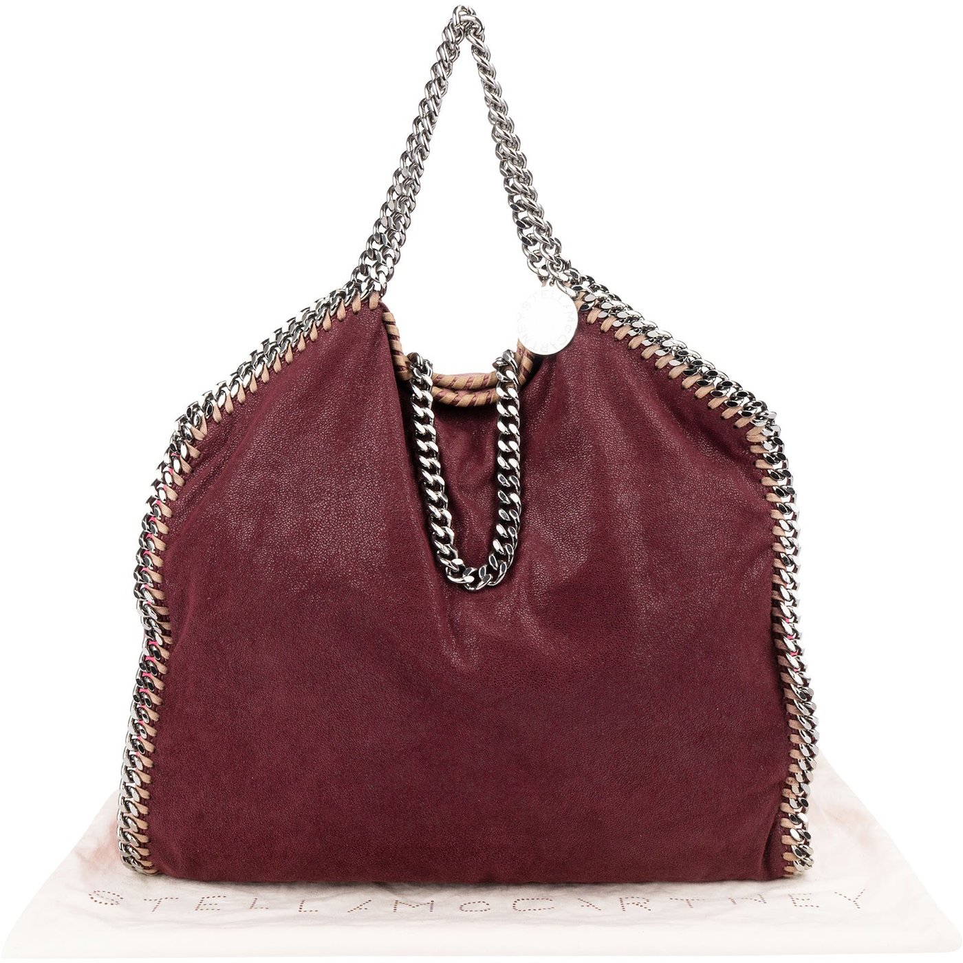 Stella McCartney Tricolor Shaggy Deer Falabella Fold Over Tote Handbag