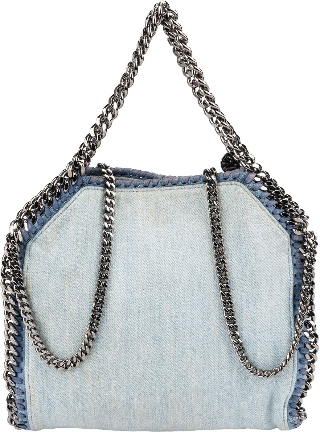 Stella McCartney Denim Floral Embroidered Falabella Tote Handbag