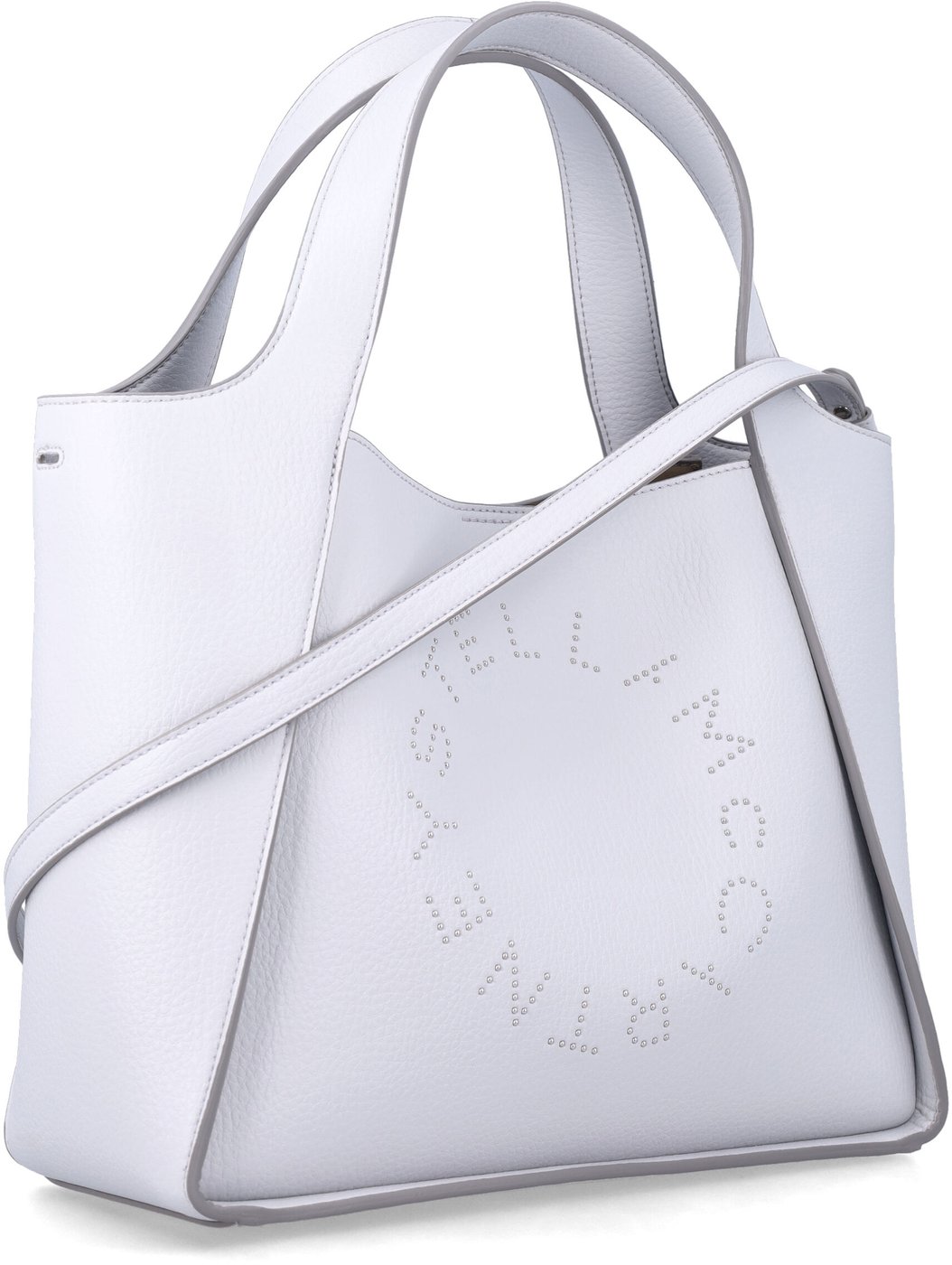 Logo Crossbody Tote Bag Eco Embossed Gra Grigio