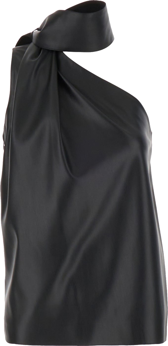 Stella Mccartney Black synthetic leather top
