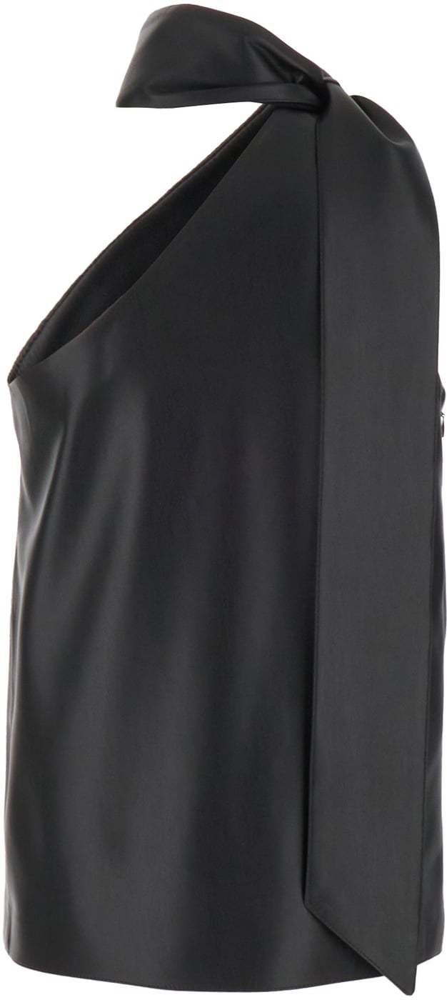 Stella Mccartney Black synthetic leather top