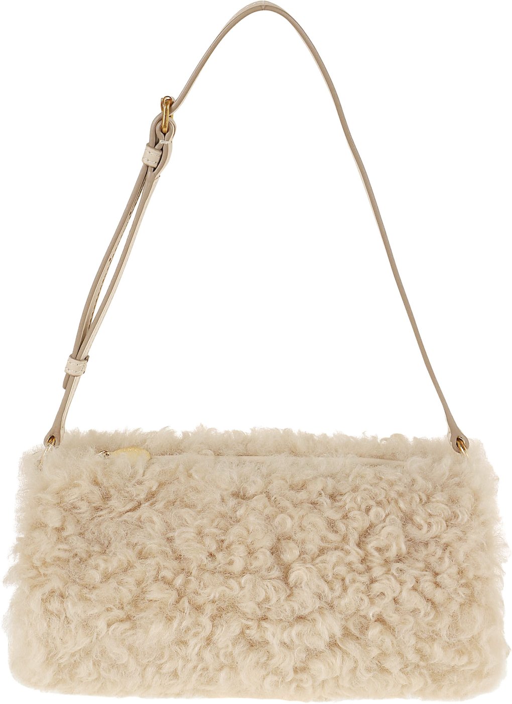 STELLA McCARTNEY Logo Bracelet Pouch Eco Alter Shearling