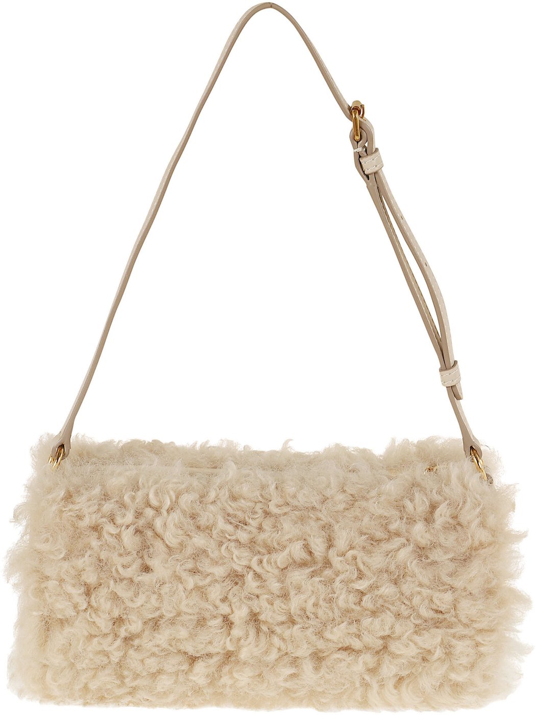 STELLA McCARTNEY Logo Bracelet Pouch Eco Alter Shearling
