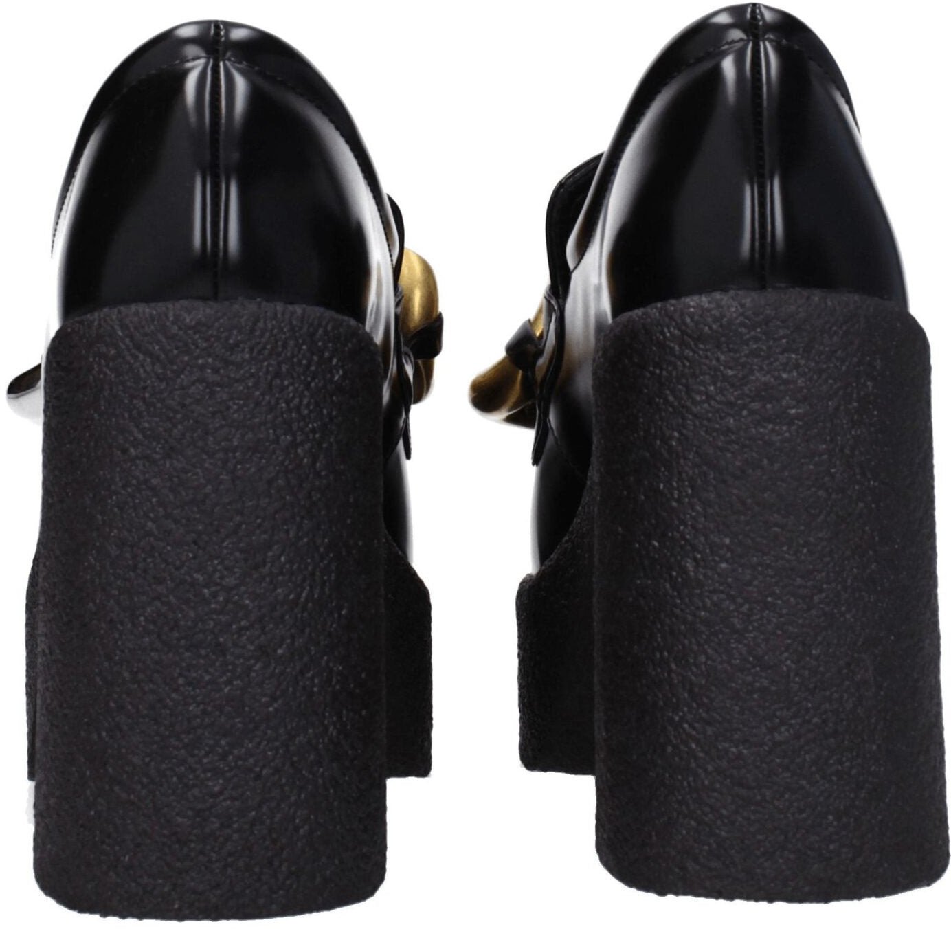 Stella McCartney Black Leather Platform Loafers