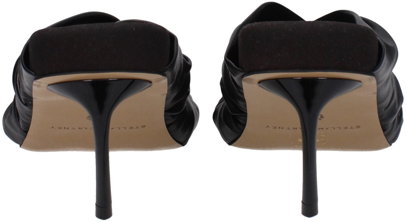 Stella McCartney Black Leather Stiletto Heel Sandals