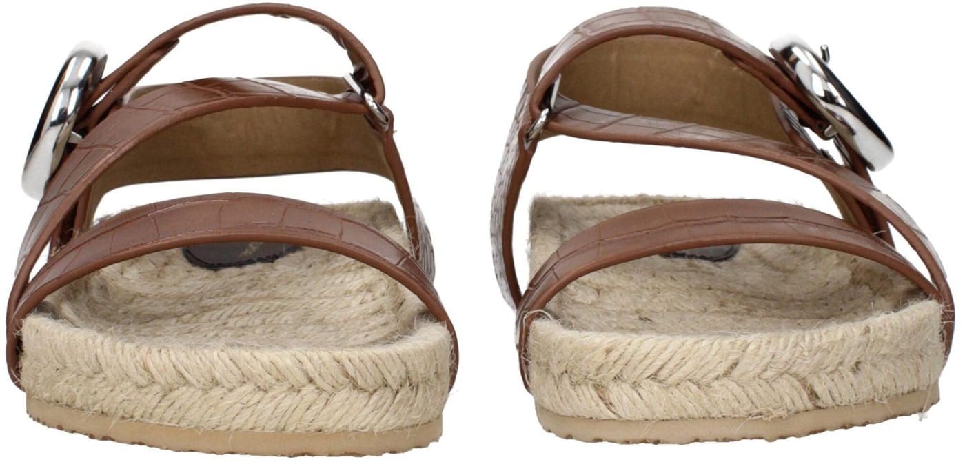 Stella McCartney Brown Leather Flat Sandals