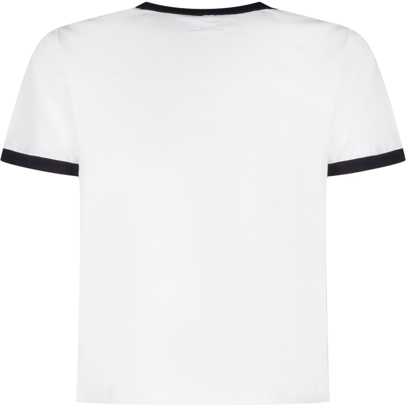 T-shirt con Profili a Contrasto e Logo Frontale