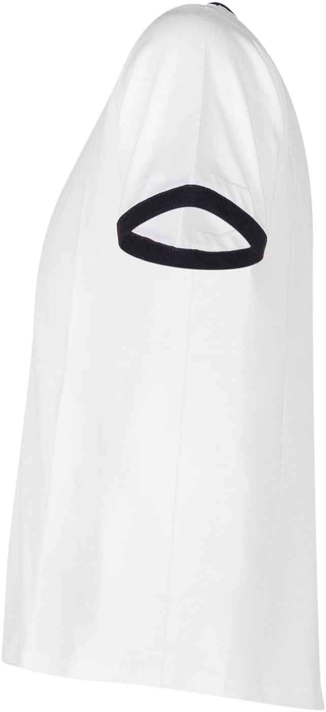 T-shirt con Profili a Contrasto e Logo Frontale