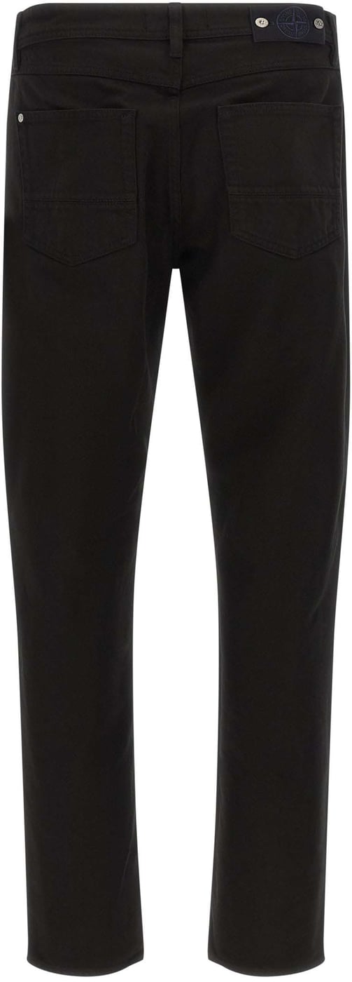 Stone Island Black Cotton Straight-Leg Jeans