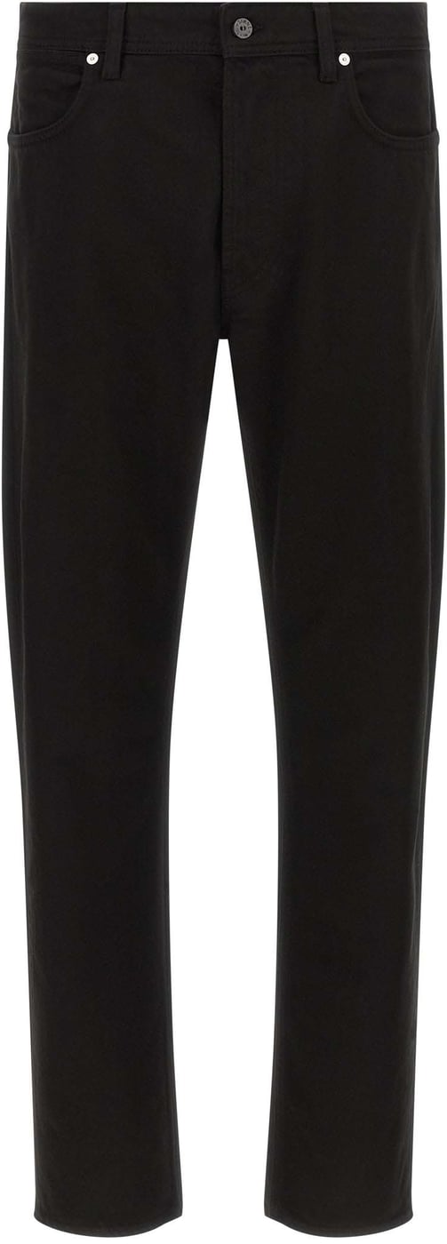 Stone Island Black Cotton Straight-Leg Jeans