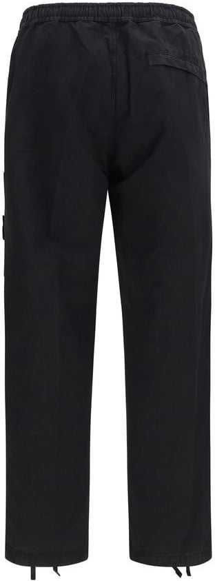 Stone Island Black Cotton Cargo Pants