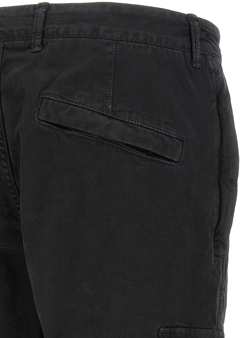 Stone Island Black Cotton Cargo Pants