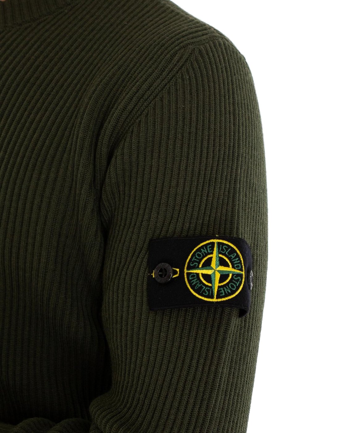 Heren Logo Patch Knitted Groen