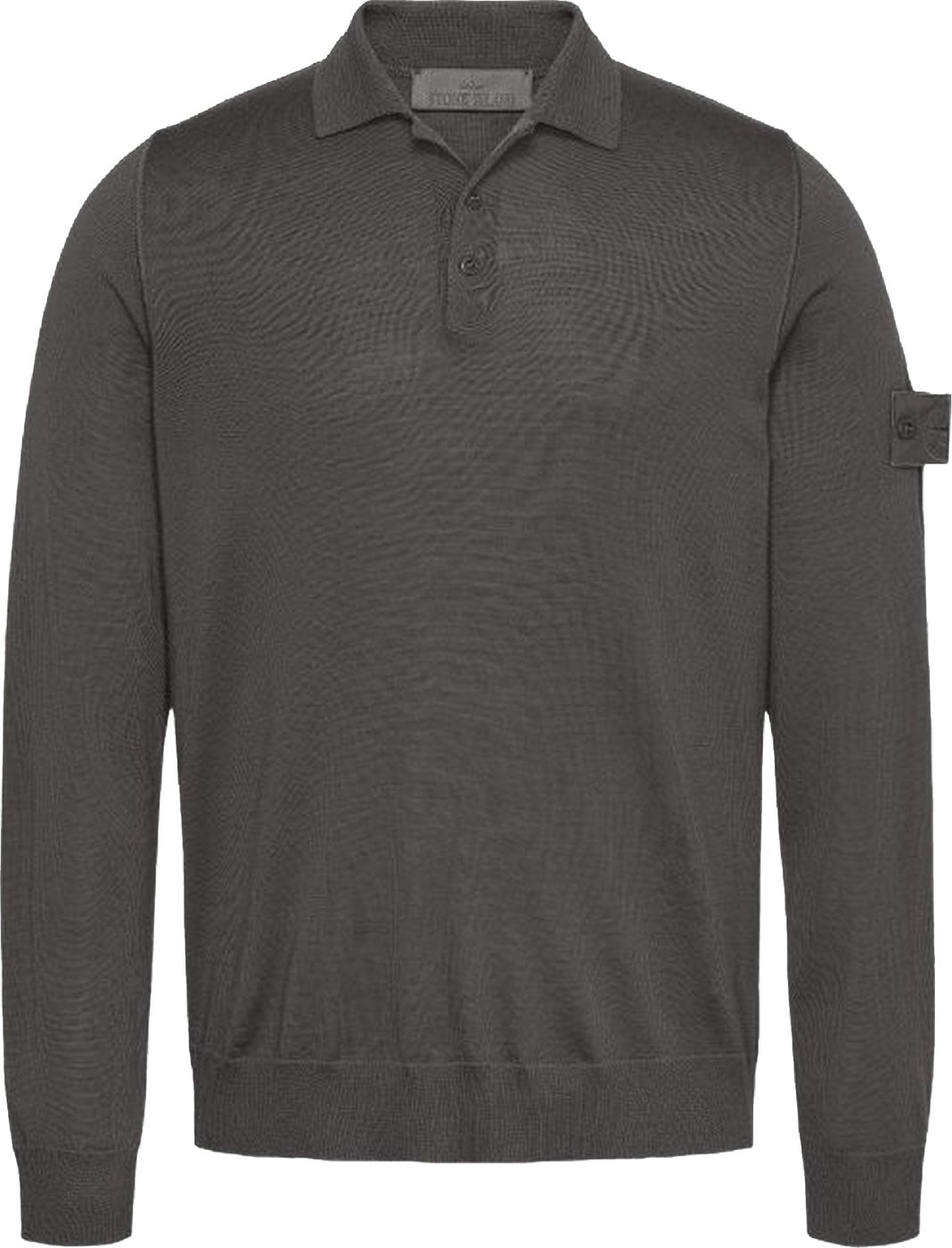 Heren Logo Patch Poloshirt Grijs