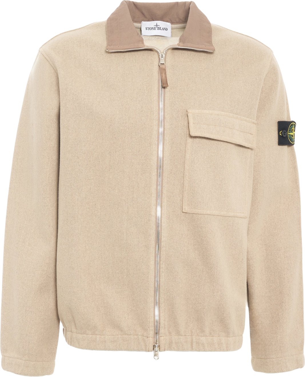 Jacket with chest flap pockets