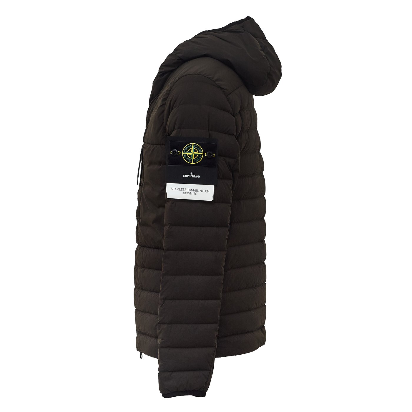 Seamless Nylon Down Jacket with Padded Hood