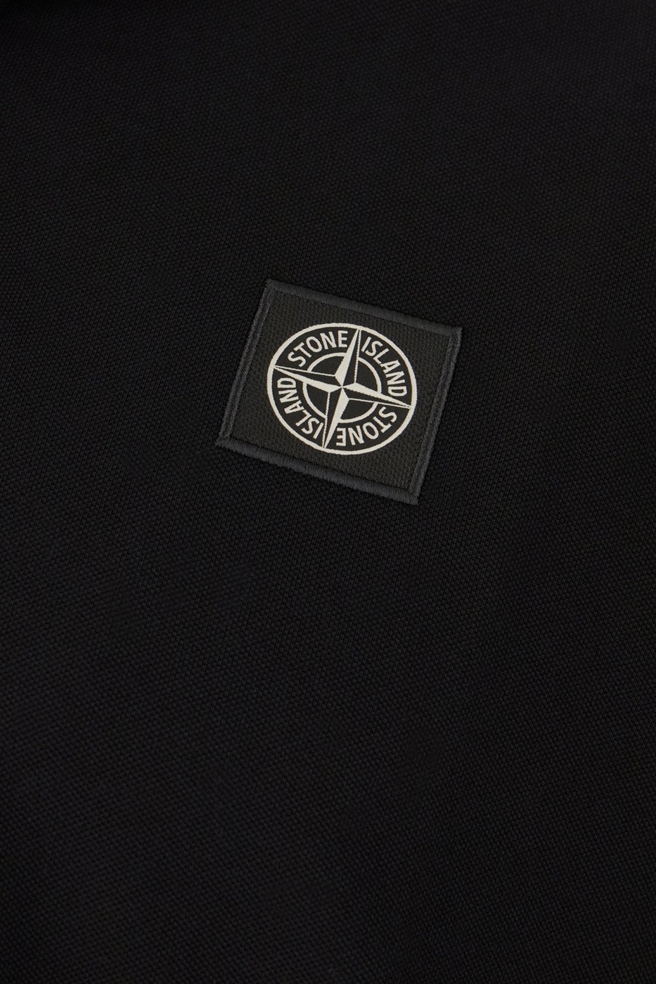 Stone Island Black piquet polo shirt