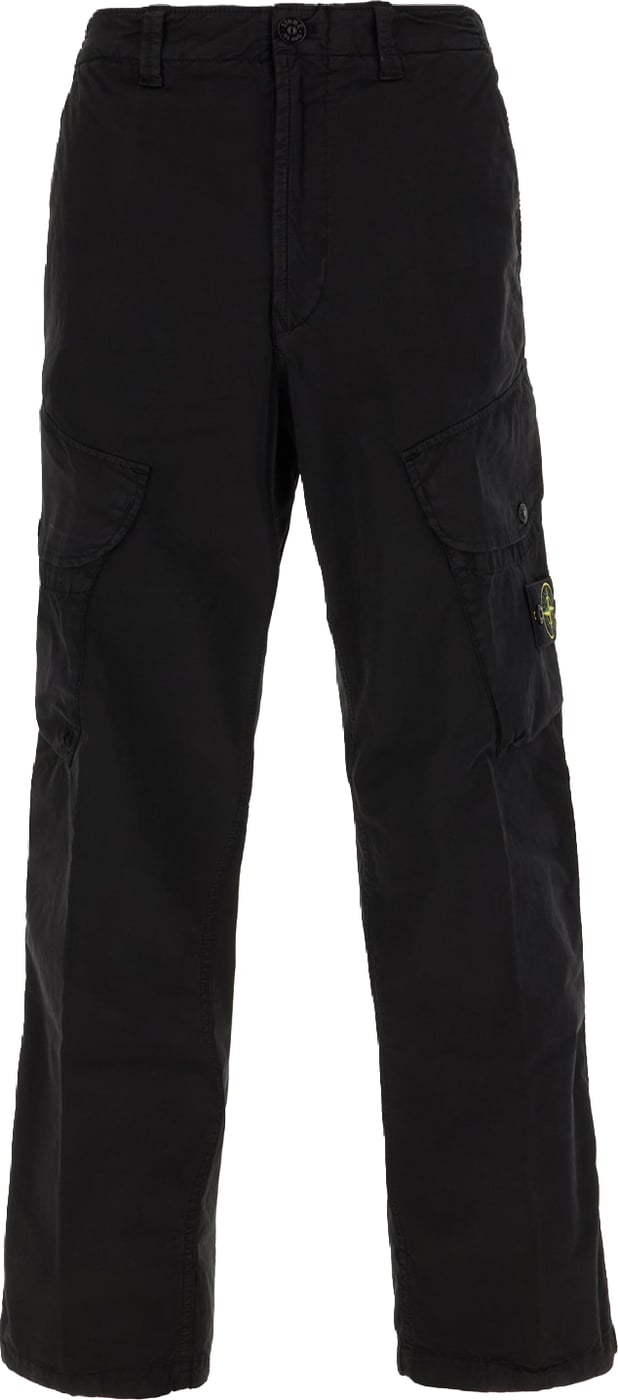 Stone Island Black stretch cotton pants