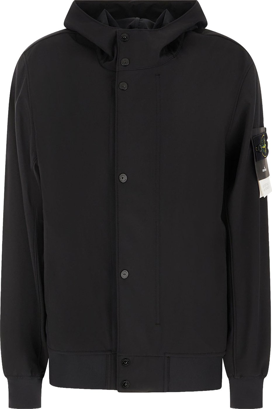 Stone Island Black stretch polyester jacket