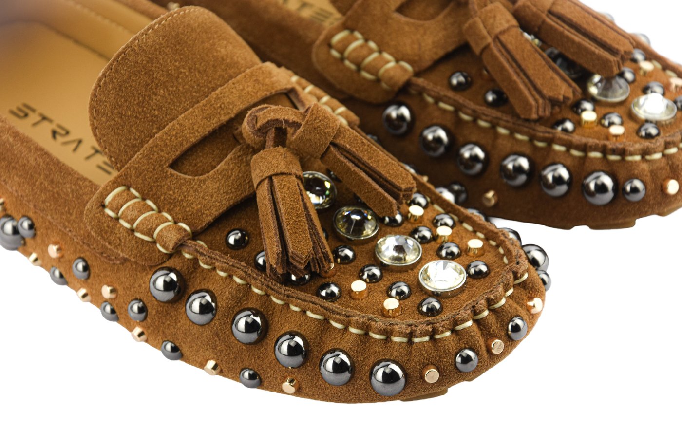 Embelished Mocasine Tan