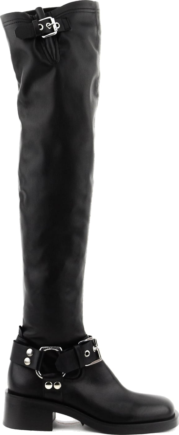 Overknee Biker Black