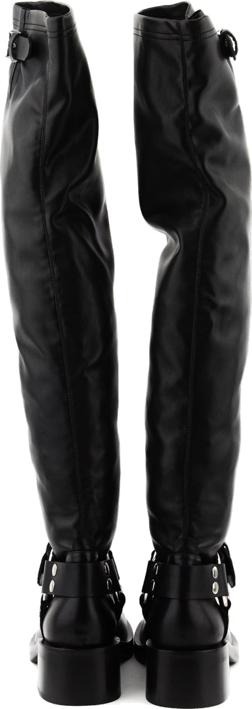 Overknee Biker Black