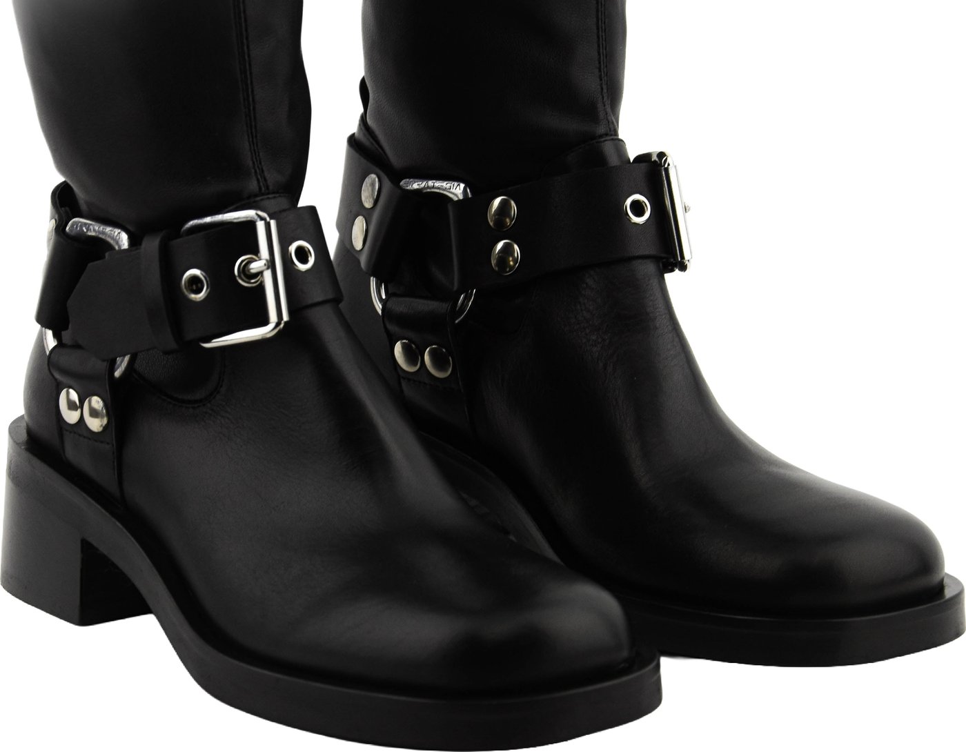 Overknee Biker Black