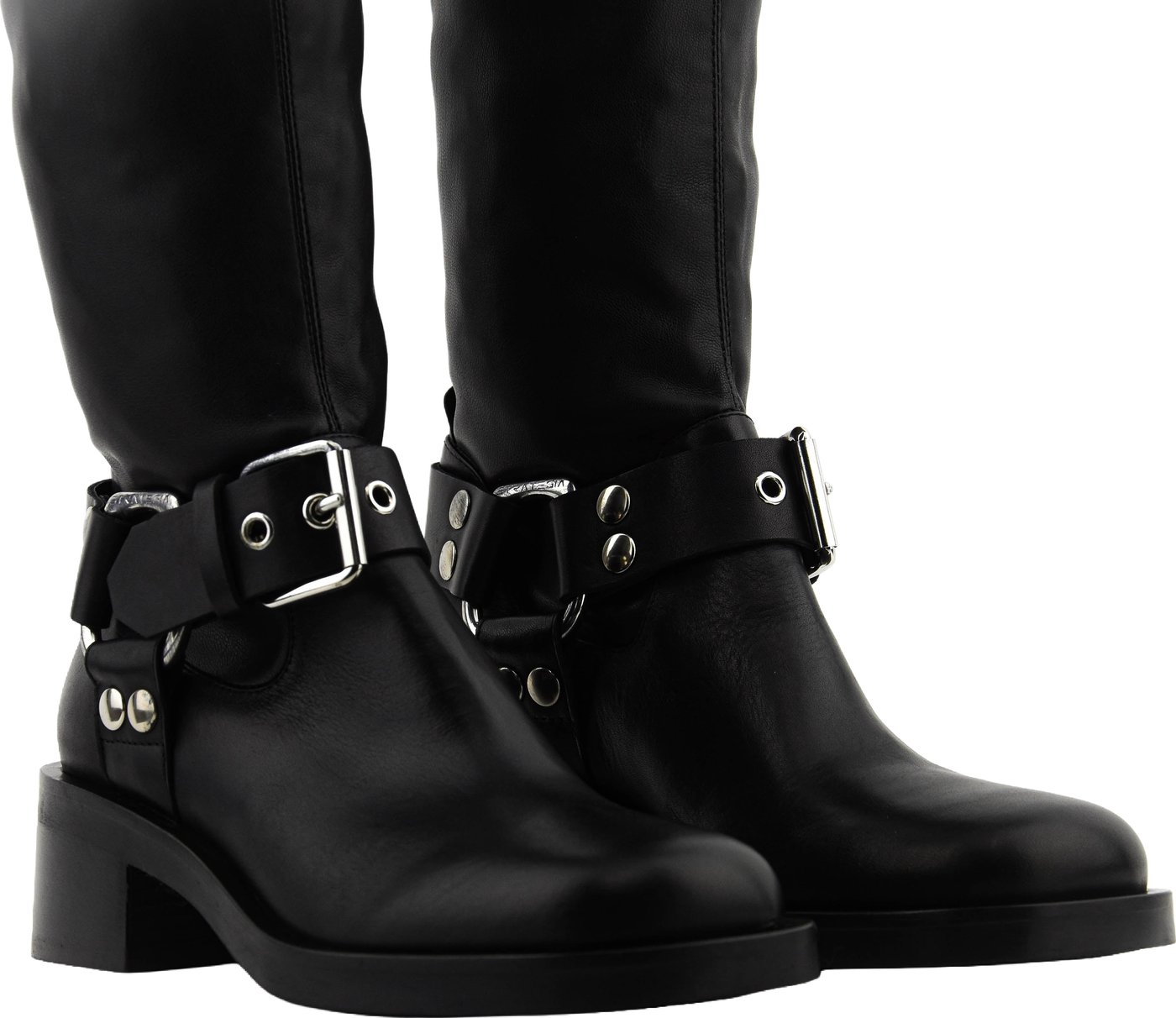Overknee Biker Black