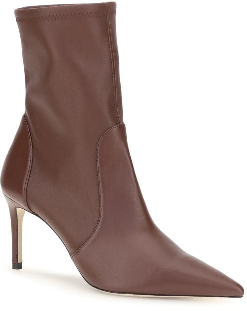 Pointed Toe Ankle Boots With Mid-Height Heel