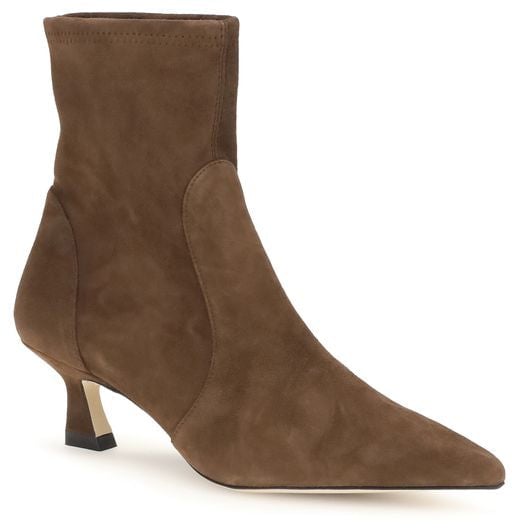 Stuart Weitzman Brown Calf Leather Bos Taurus Ankle Boots