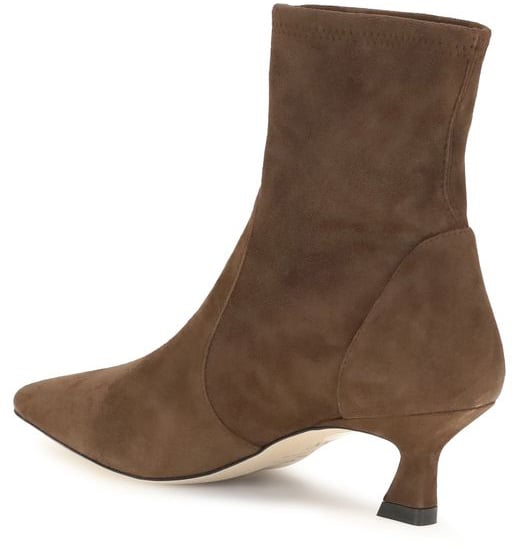 Stuart Weitzman Brown Calf Leather Bos Taurus Ankle Boots