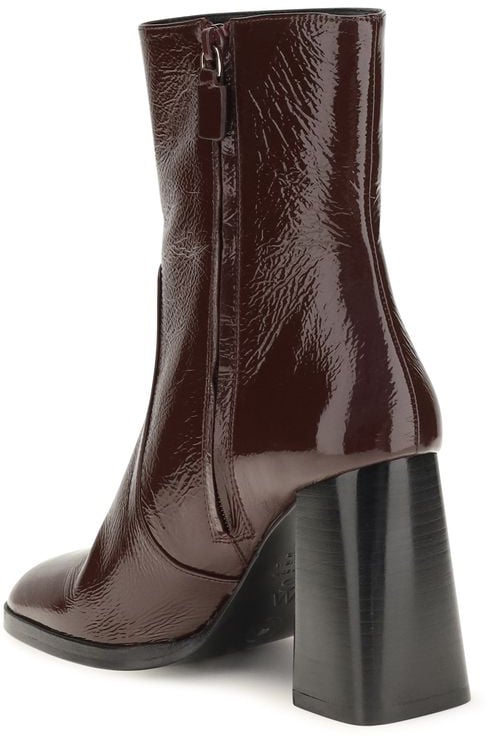 Stuart Weitzman Bordeaux Calf Leather Bos Taurus Ankle Boots