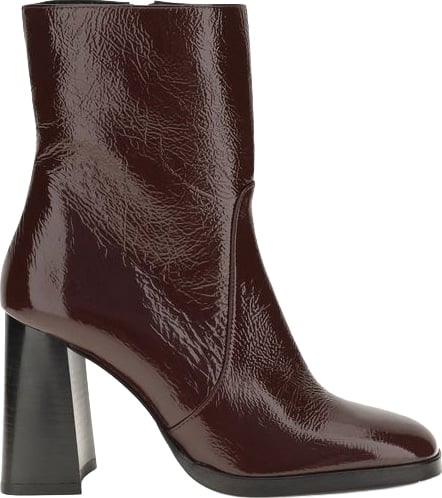 Stuart Weitzman Bordeaux Calf Leather Bos Taurus Ankle Boots