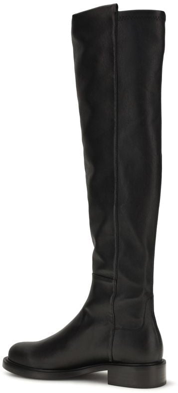 Stuart Weitzman Black Napa Leather / Calf Bos Taurus Over The Knee