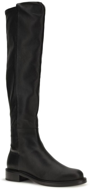 Stuart Weitzman Black Napa Leather / Calf Bos Taurus Over The Knee