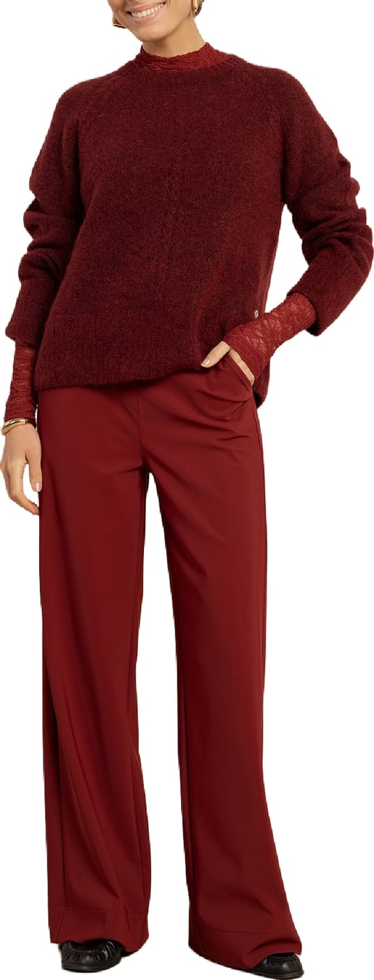 STUDIO ANNELOES - Lexie bonded trousers - 14291 - 3900 Red wine
