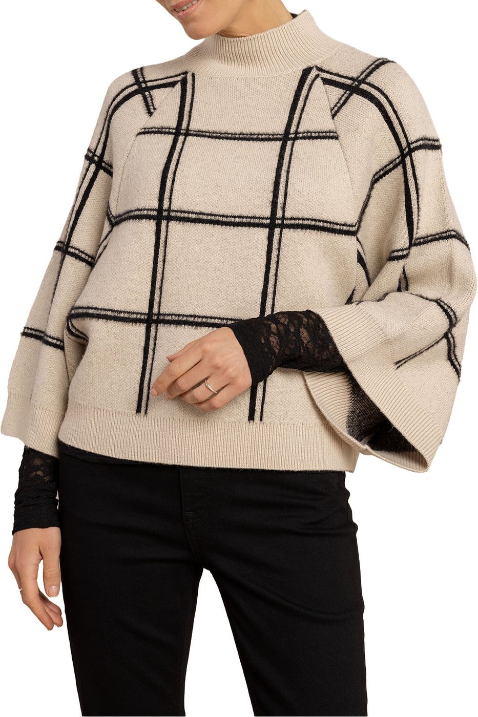 STUDIO ANNELOES - Cecile check pullover - 14324 - 1490 Kit/black