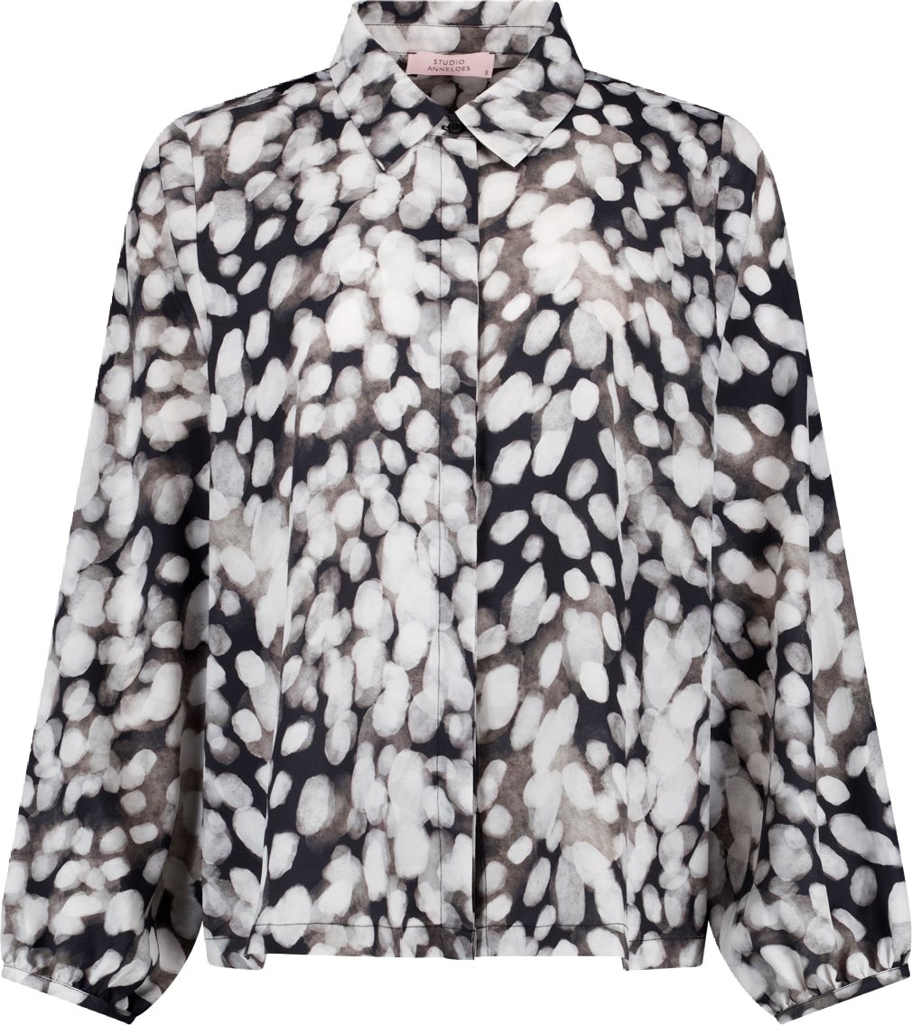 STUDIO ANNELOES - Diny blouse - 14333 - 9011 Black/off white