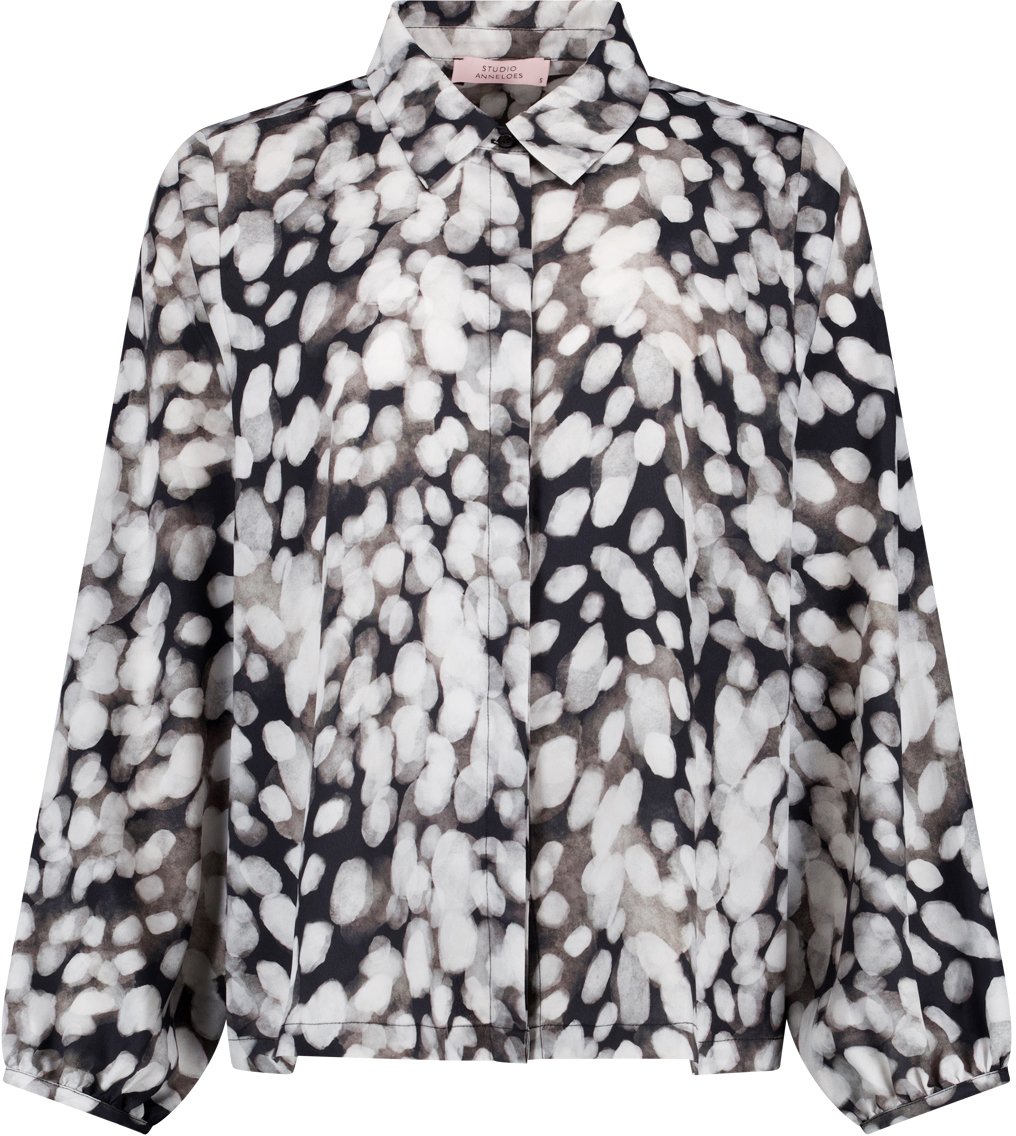 STUDIO ANNELOES - Diny blouse - 14333 - 9011 Black/off white