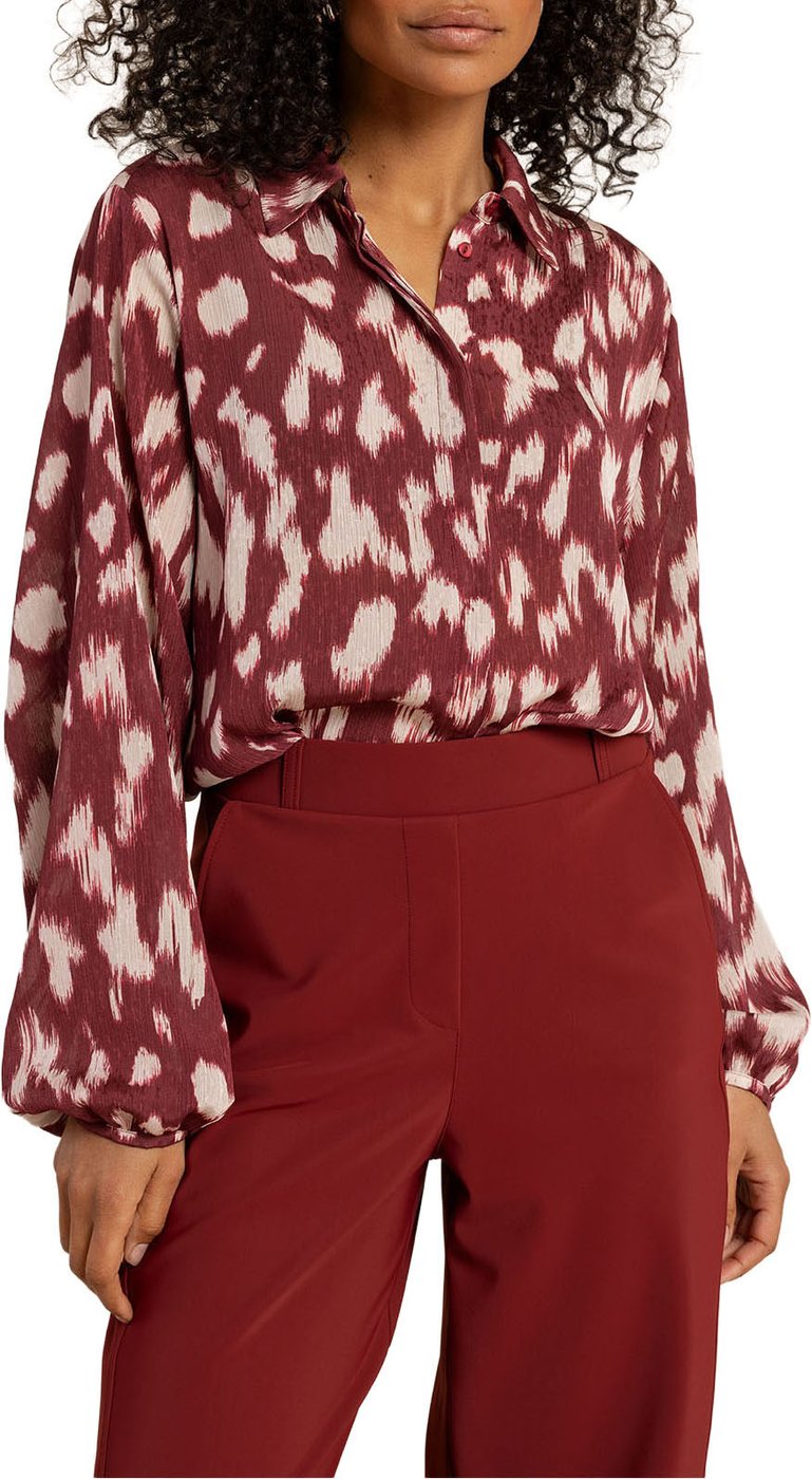 STUDIO ANNELOES - Diny blouse - 14362 - 3914 Red wine/kit