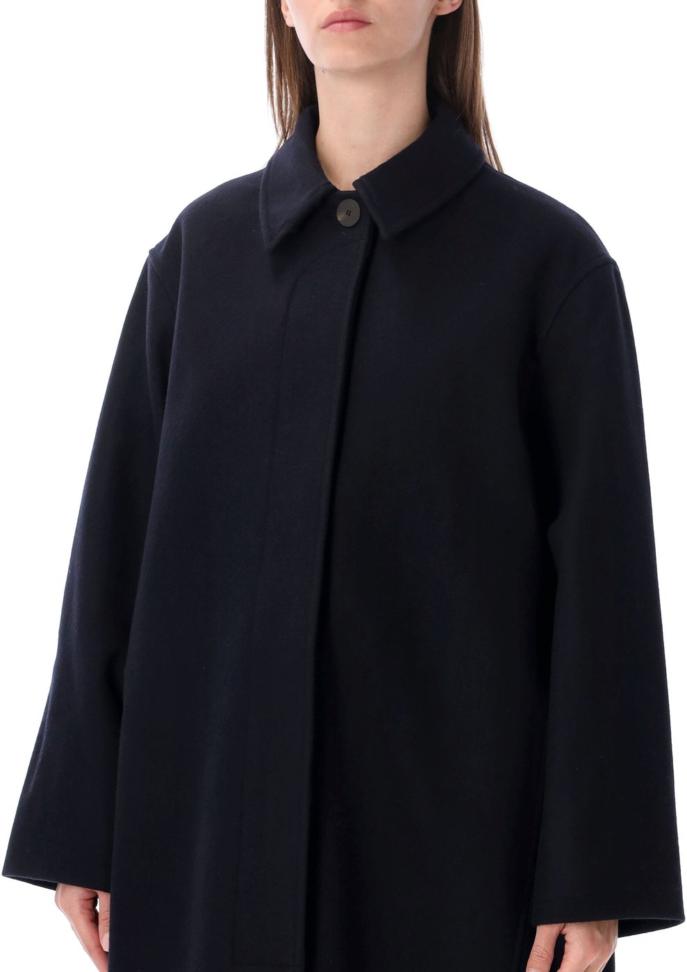 Rounded Overcoat Blu