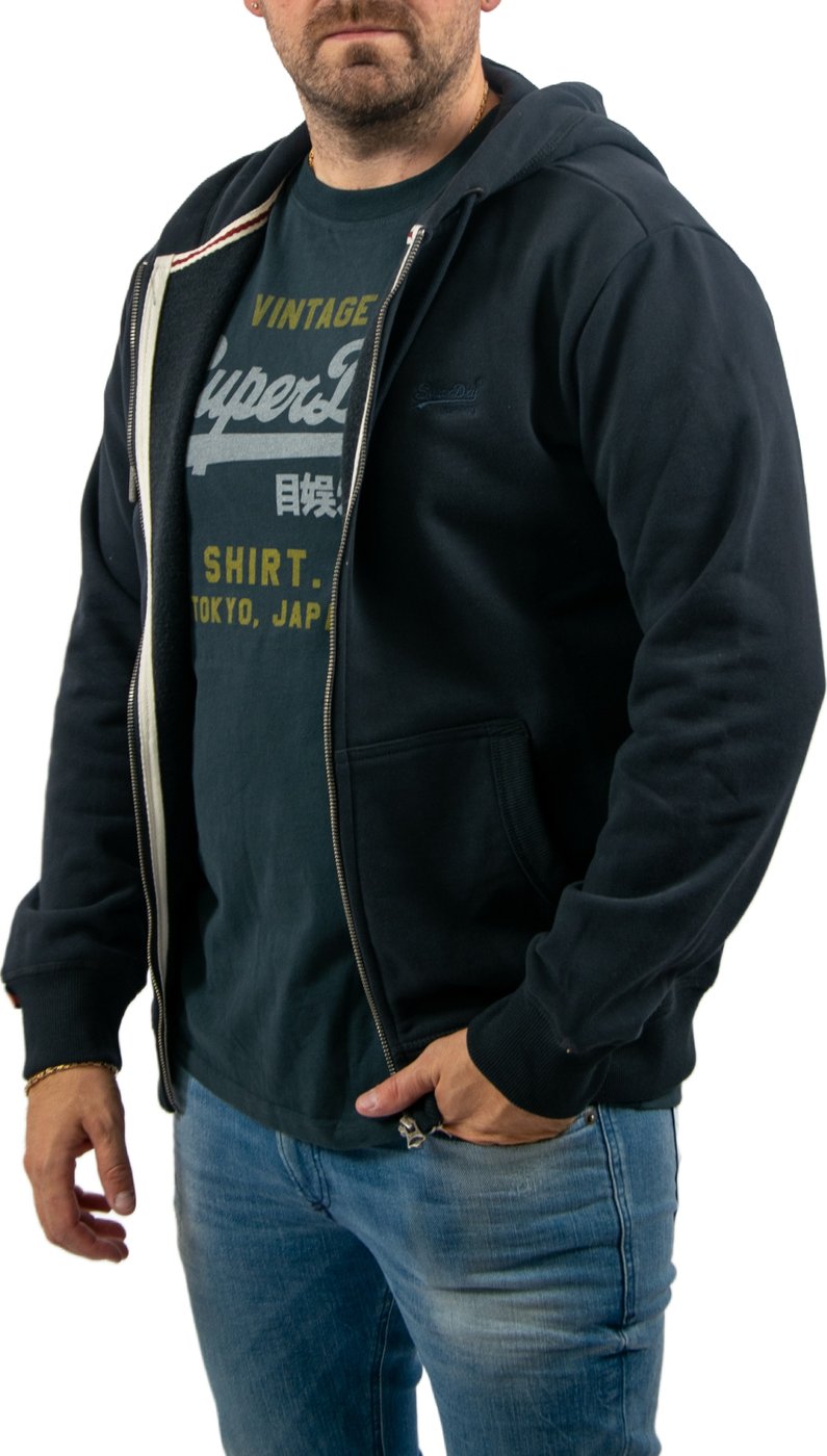Superdry Essential Logo Half Brushed Zip Hoodie