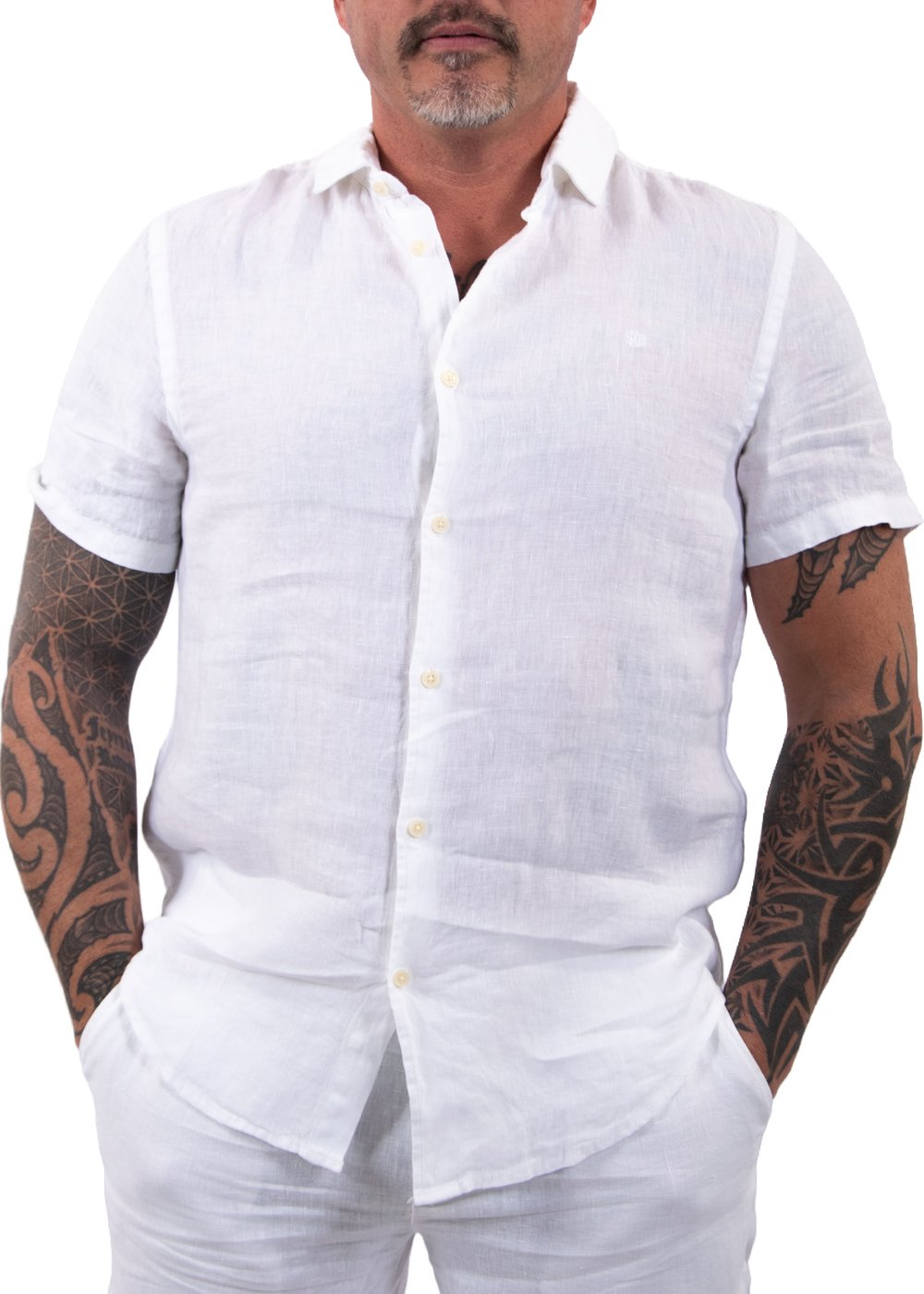 Superdry Riviera Linnen Overhemd Met Korte Mouwen