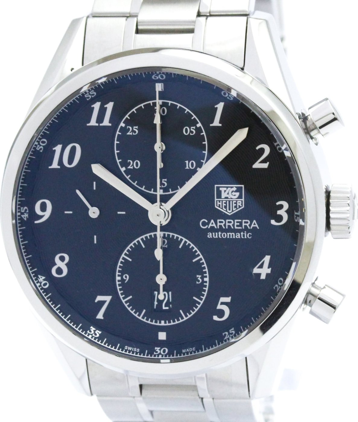 Tag Heuer Carrera Calibre 16 Heritage Chronograph Automatic Watch Stainless Steel 41 None