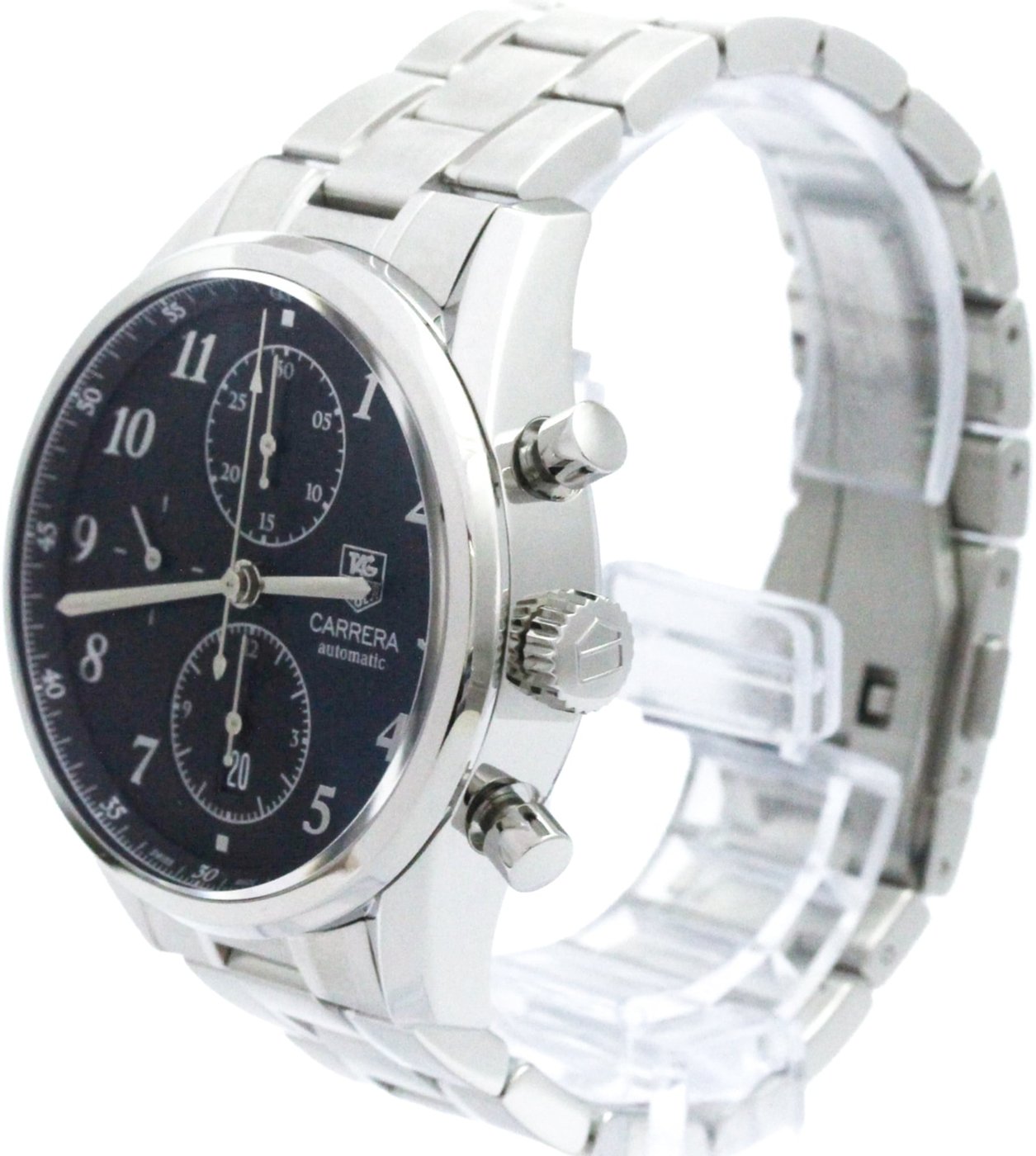 Tag Heuer Carrera Calibre 16 Heritage Chronograph Automatic Watch Stainless Steel 41 None
