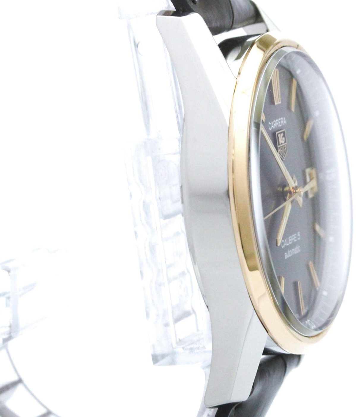 Tag Heuer Carrera Calibre 5 Automatic Stainless Steel and Yellow Gold with Alligator 39
