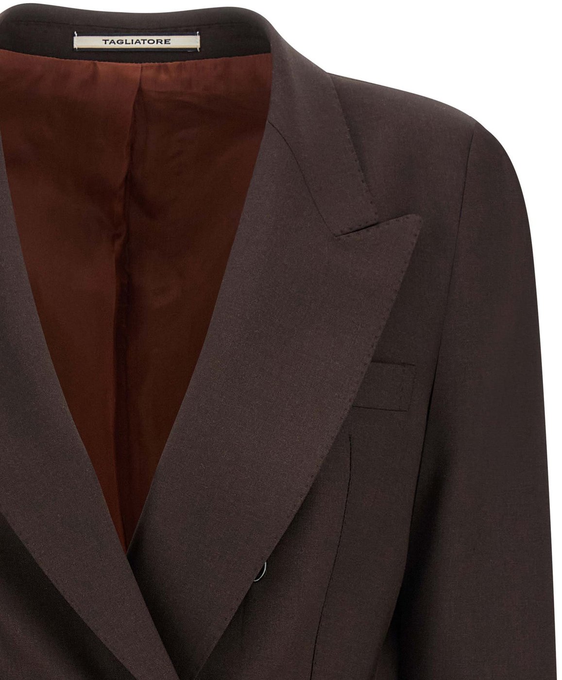 Tagliatore Brown Virgin Wool Blazer