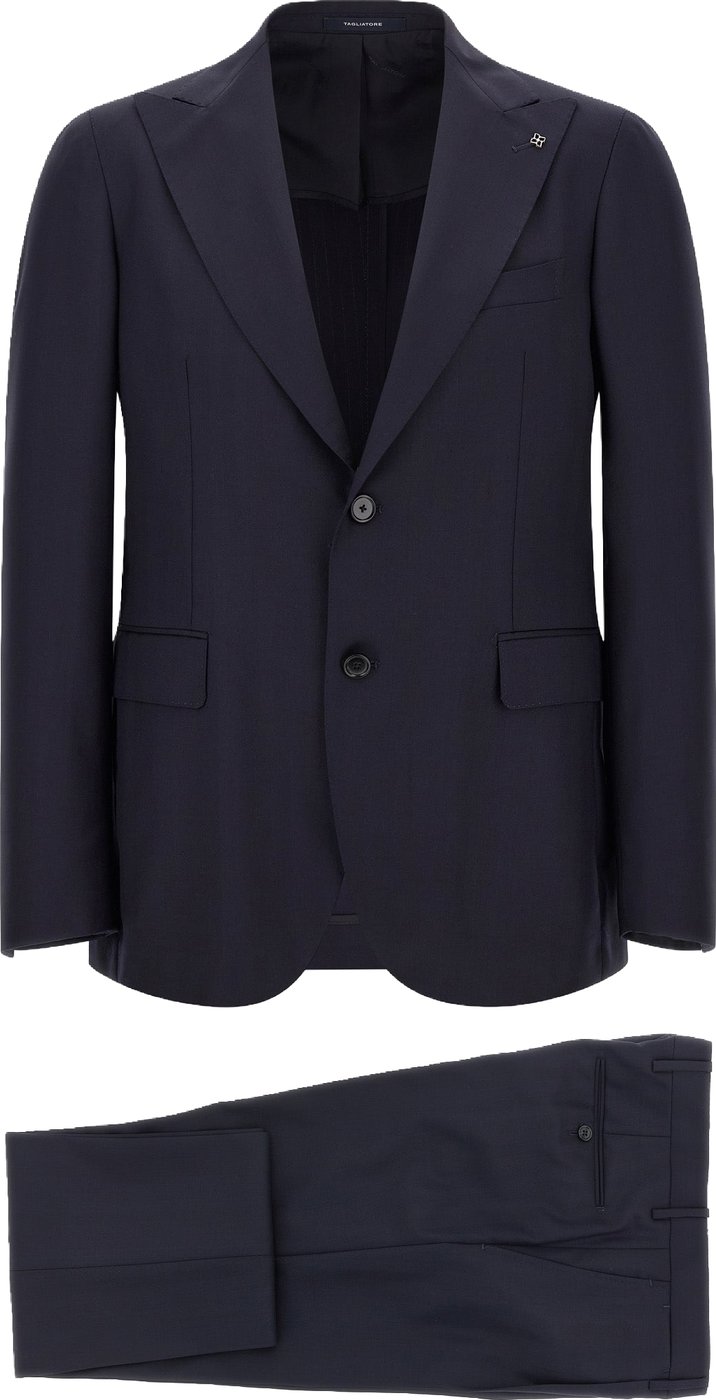 Tagliatore Blue Virgin Wool Two-Piece Suit