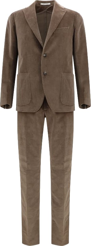 Tagliatore Brown Cotton Two-Piece Suit