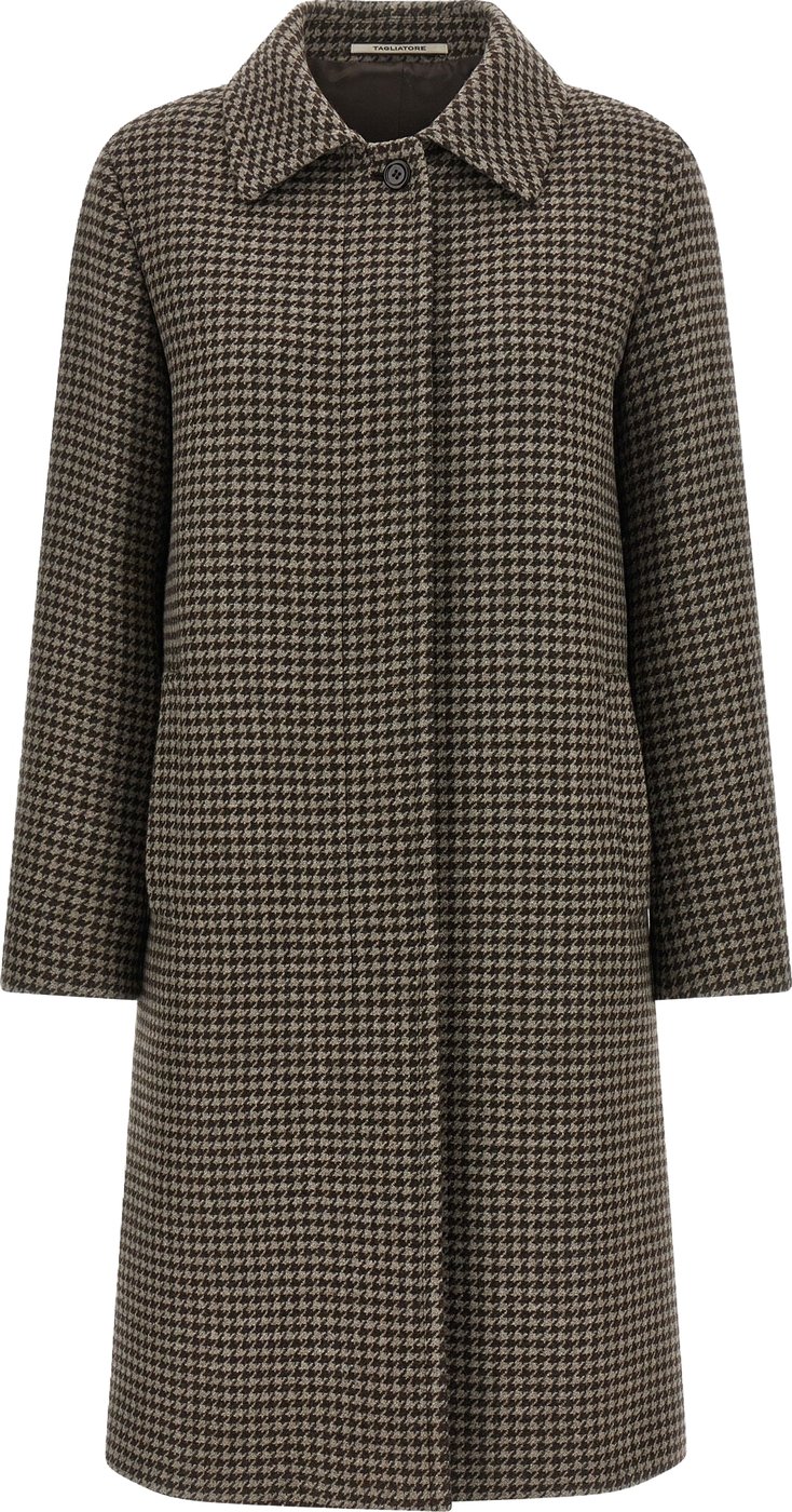 Tagliatore Brown Virgin Wool Coat